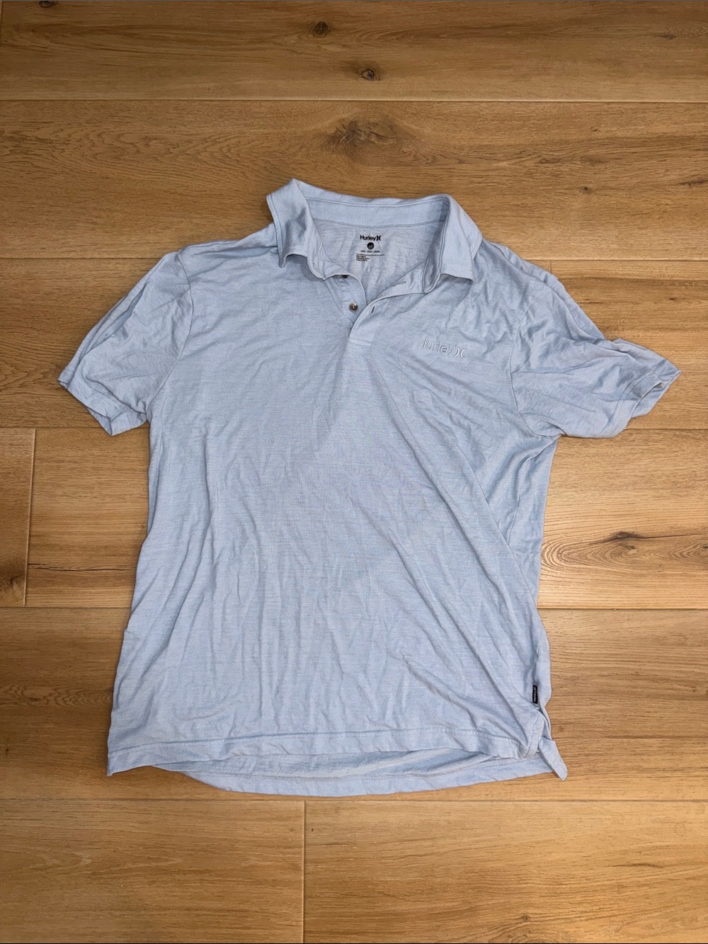 Golfing Hurley Light Blue Striped Men's Polo